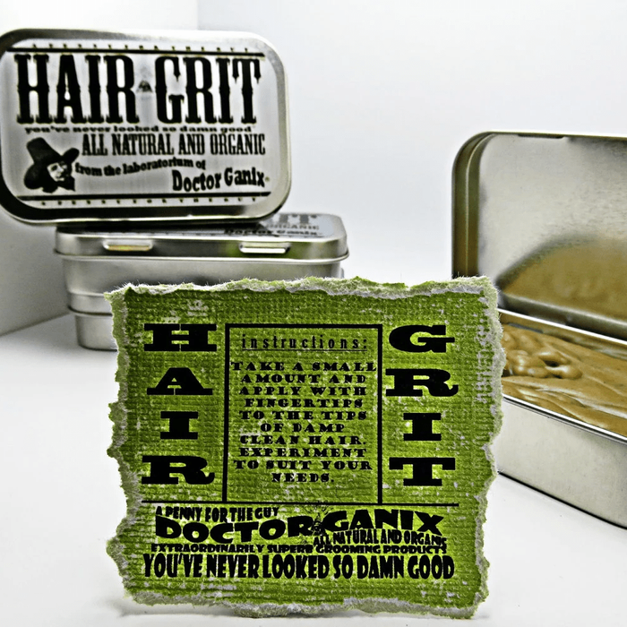Doctor GaniX Hair Grit - All Natural and Organic - Hair Product - Pomade - Styling Wax- Mint Mahem Small Tin