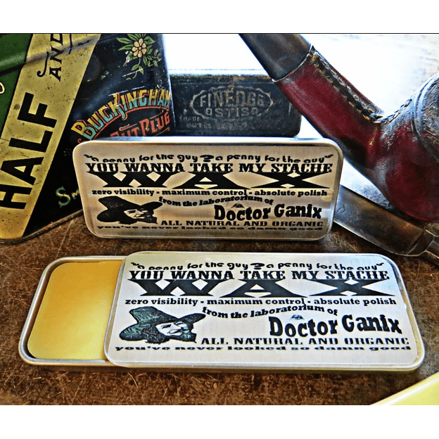 Doctor GaniX Moustache Wax - All Natural Maximum Hold Pocket Slider Stache Tin