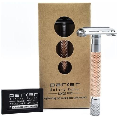 Parker Parker 74R RG Rose Gold & Satin Chrome Heavyweight Butterfly Open Safety Razor Safety Razor
