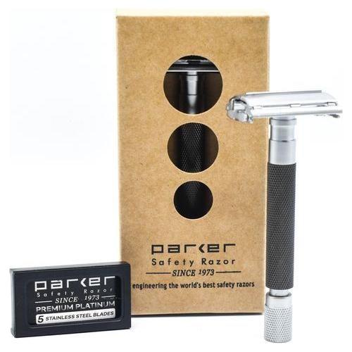 Parker Parker 74R GR Graphite & Satin Chrome Heavyweight Butterfly Open Safety Razor Safety Razor