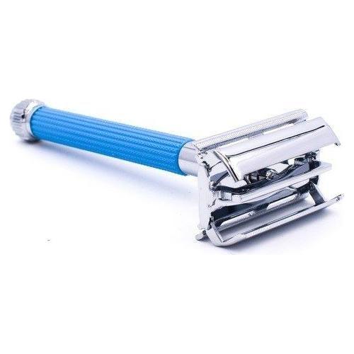 Parker Parker 29L Blue Long Handle Butterfly Open Safety Razor Safety Razor
