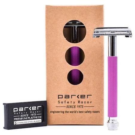 Parker Parker 29L Lavender Women's Long Handle Butterfly Open Safety Razor Safety Razor