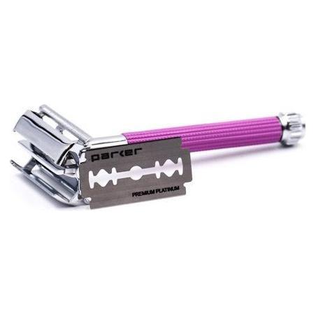 Parker Parker 29L Lavender Women's Long Handle Butterfly Open Safety Razor Safety Razor