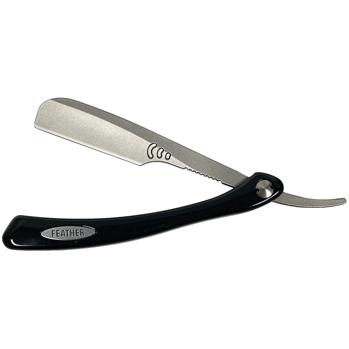 Feather Feather Artist Club SR Super Razor Black Stainless Shaving & Grooming Light Gray