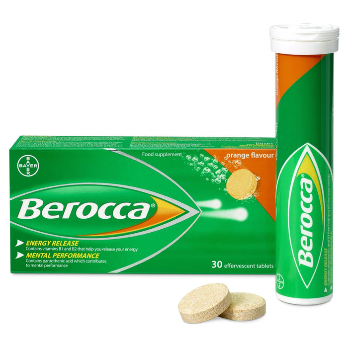 Berocca Orange Flavored Effervescent Tablets, 30 CT