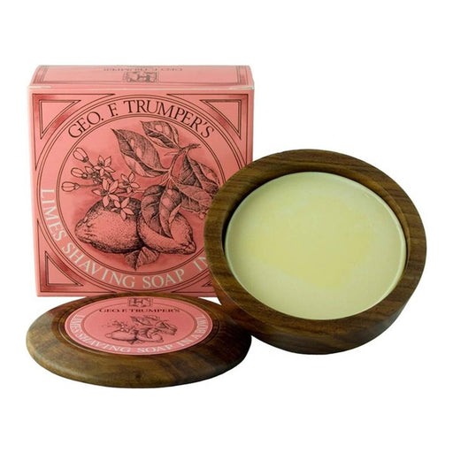 Geo. F. Trumper Limes Hard Shaving Soap Wooden Bowl 80g