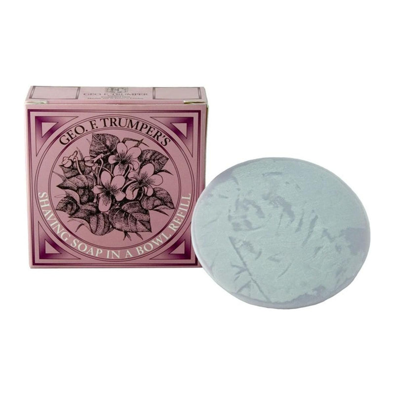 Geo. F. Trumper Geo. F. Trumper Violet Hard Shaving Soap Wooden Bowl 80g Shaving Soap Set