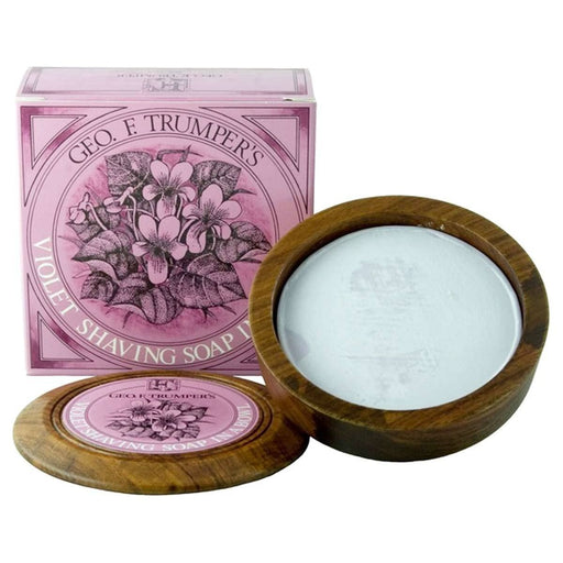 Geo. F. Trumper Violet Hard Shaving Soap in Wooden Bowl 80g