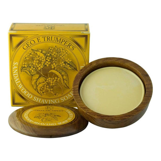 Geo. F. Trumper Sandalwood Shaving Soap Wooden Bowl 80g