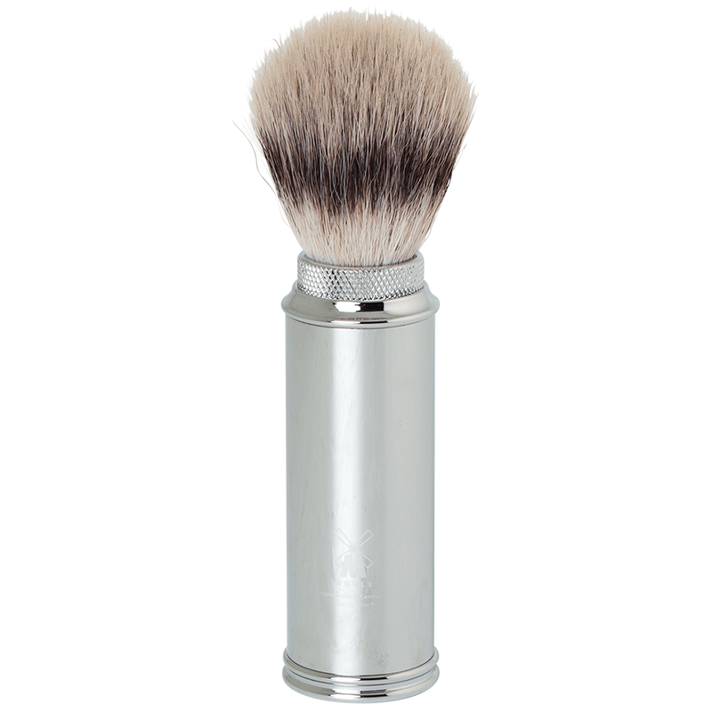 Edwin Jagger Edwin Jagger Synthetic Fibre Travel Shaving Brush Vented Nickel Case 21M529 Shaving Brush
