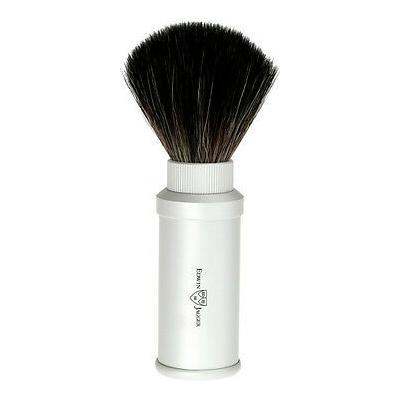 Edwin Jagger Synthetic Fibre Travel Shaving Brush Vented White Case 21M538