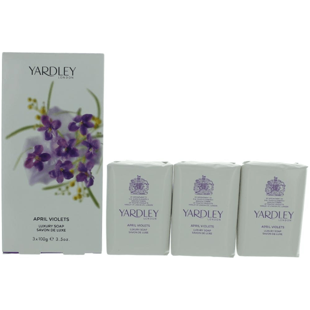 Yardley Yardley April Violets Luxury Bar Soap Set 3 x 3.5oz Bar Soap