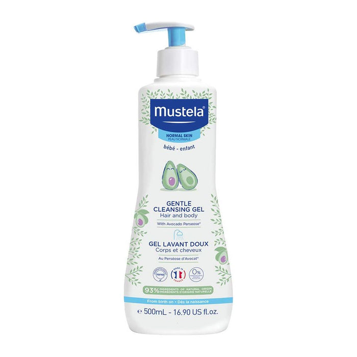 Mustela 2-in-1 Cleansing Gel Baby Body Wash and Baby Shampoo - 6.76 fl oz