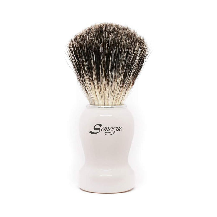 Semogue Pharos-c3 Pure Grey Badger Shaving Brush - Arctic White