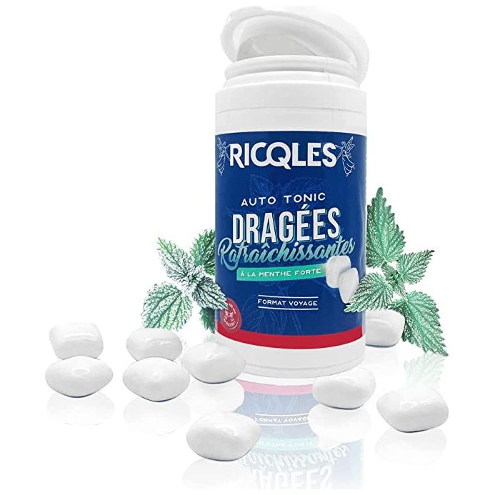 Ricqles Auto Tonic  Dragees Giant Strong Mint Lozenges 73g