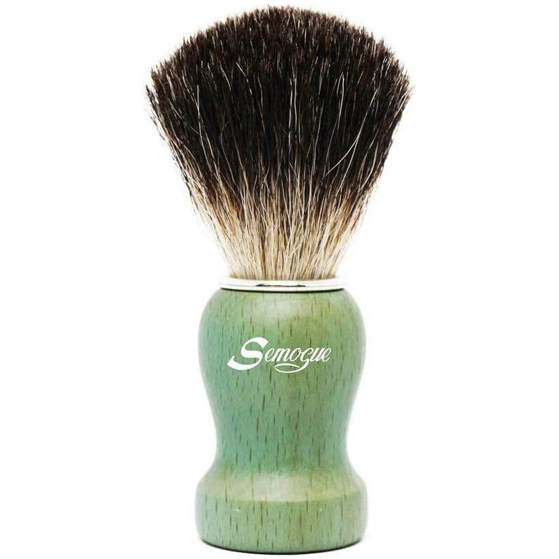 Semogue Semogue Pharos-c3 Pure Black Badger Shaving Brush - Ocean Green Shaving Brush