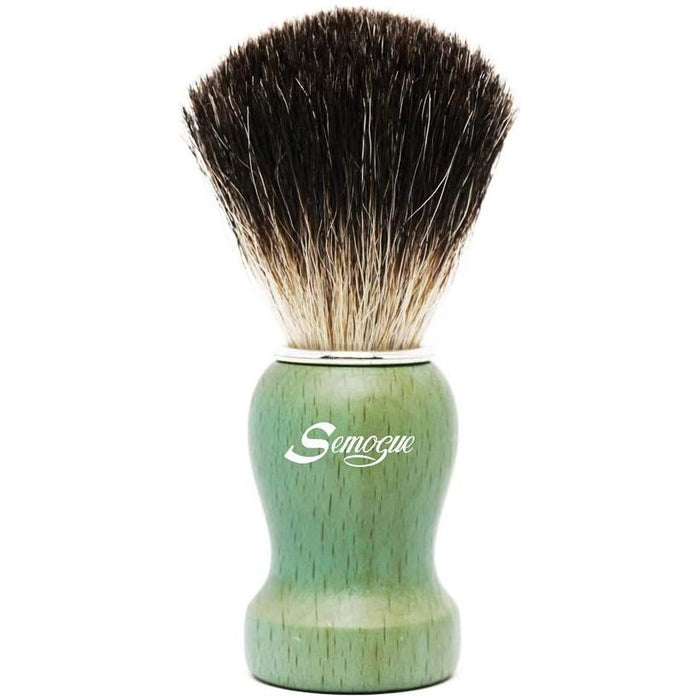 Semogue Pharos-c3 Pure Black Badger Shaving Brush - Ocean Green