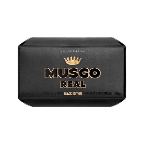 Musgo Musgo Real Soap On A Rope Black Edition 190 6.7 Oz Bar Soap