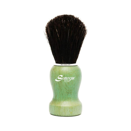 Semogue Pharos-c3 Pure Black Horse Hair Shaving Brush Ocean Green Handle
