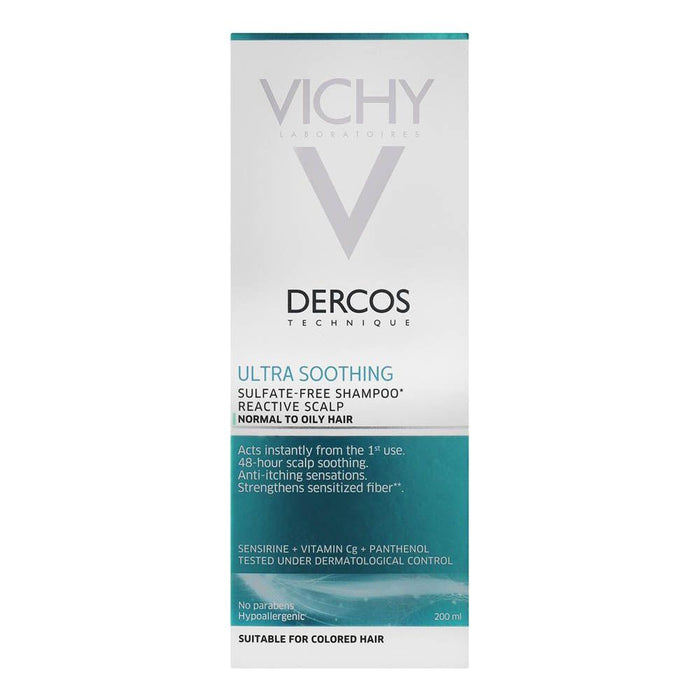 Vichy Dercos Technique Ultra Soothing Shampoo - Normal to Oily Hair 200ml