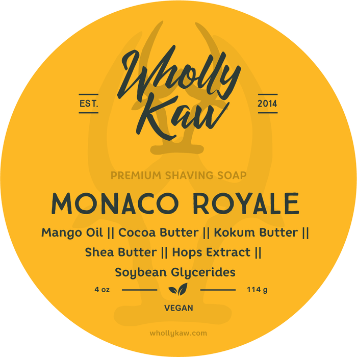 Wholly Kaw Monaco Royale Vegan Shaving Soap 4 Oz