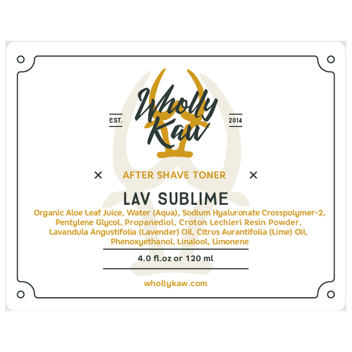 Wholly Kaw Lav Sublime After Shave Toner 4 Oz