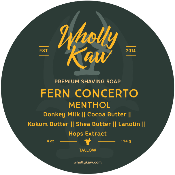 Wholly Kaw Fern Concerto Tallow Shaving Soap 4 Oz