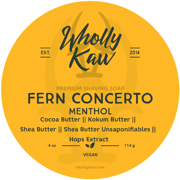 Wholly Kaw Fern Concerto Vegan Shaving Soap 4 Oz