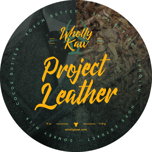 Wholly Kaw Project Leather Tallow Shaving Soap 4 Oz