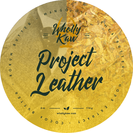 Wholly Kaw Project Leather Vegan Shaving Soap 4 Oz