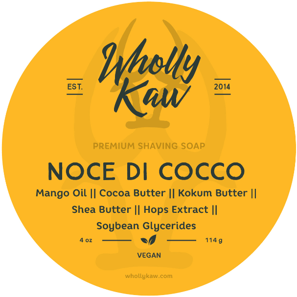 Wholly Kaw Noce di Cocco Vegan Shaving Soap 4 Oz