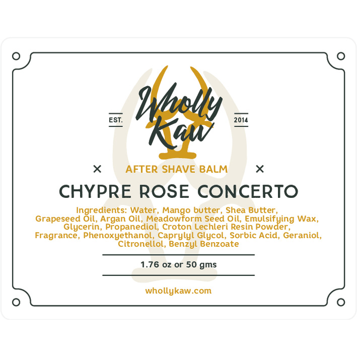 Wholly Kaw Chypre Rose Concerto After Shave Balm 1.76 Oz