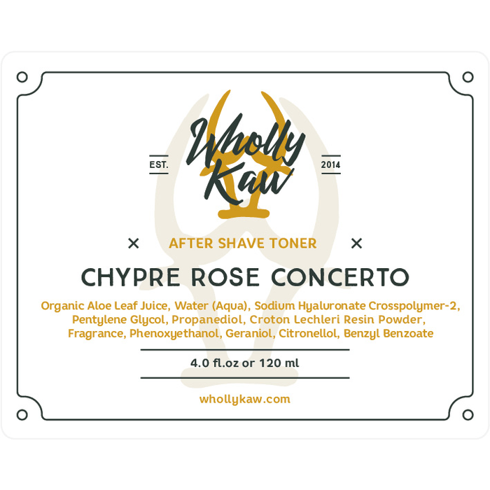 Wholly Kaw Chypre Rose Concerto After Shave Toner 4 Oz