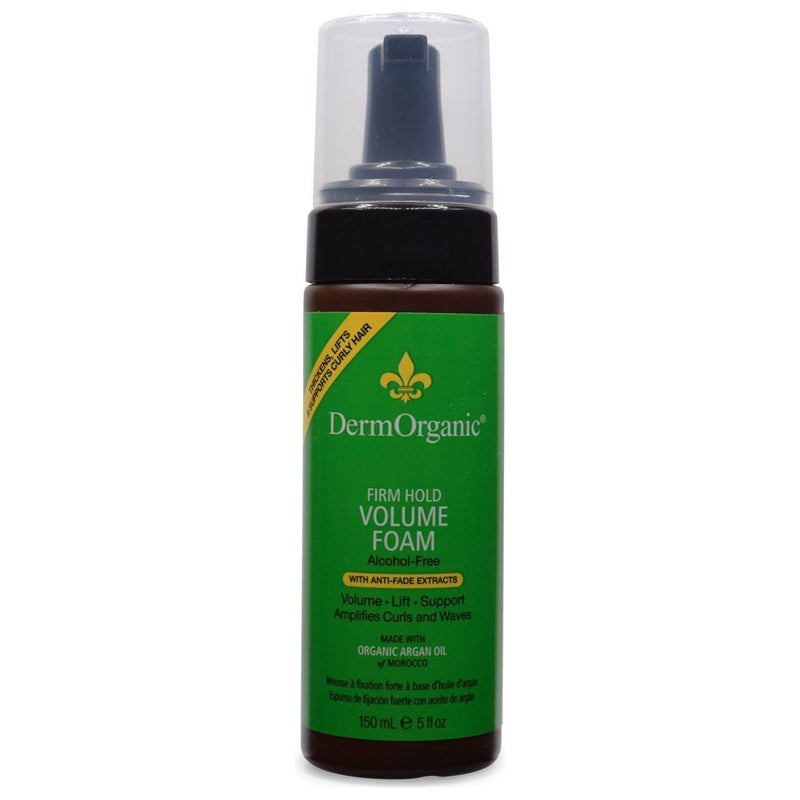 DermOrganic Official Shop DermOrganic Firm Hold Volume Foam 5 oz Hair Styling Foam Forest Green