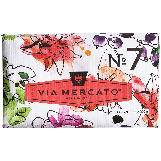 Via Mercato Via Mercato Nro. 7 Soap (Peach, Fig Blossom & Rose) 7oz Bar Soap