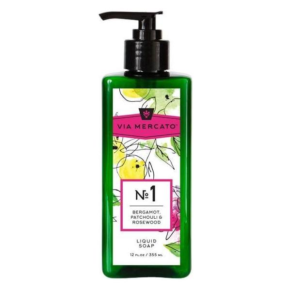 Via Mercato Via Mercato Nro. 1 Liquid Soap (Bergamot, Patchouli & Rosewood) 12oz Liquid Soap