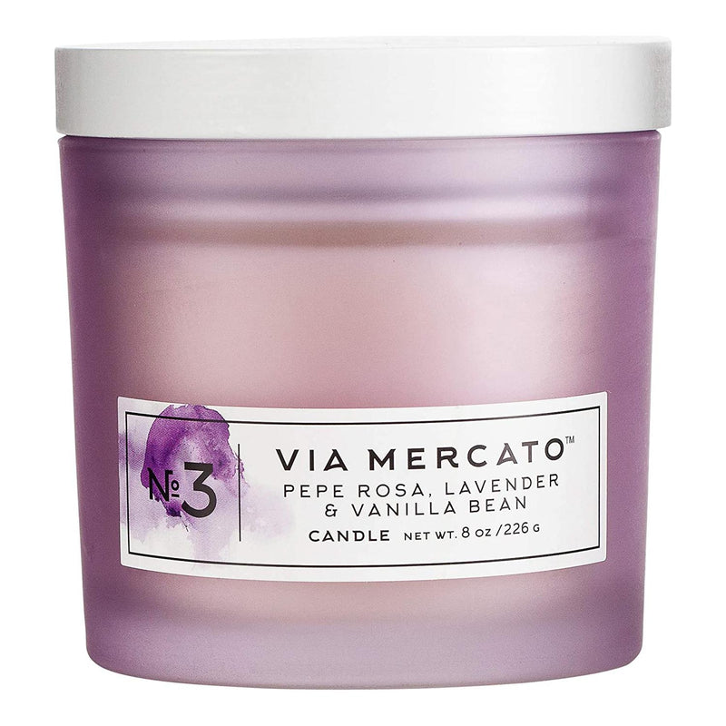 Via Mercato Via Mercato Nro. 3 Candle (Pepe Rosa, Lavender & Vanilla Bean) 8oz Scented Candle