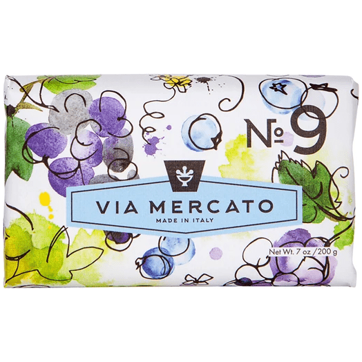 Via Mercato Via Mercato Nro. 9 Soap (Grape, Black Currant & Musk) 7oz Bar Soap