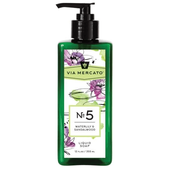 Via Mercato Via Mercato Nro. 5 Liquid Soap (Waterlily & Sandalwood) 12oz Liquid Soap