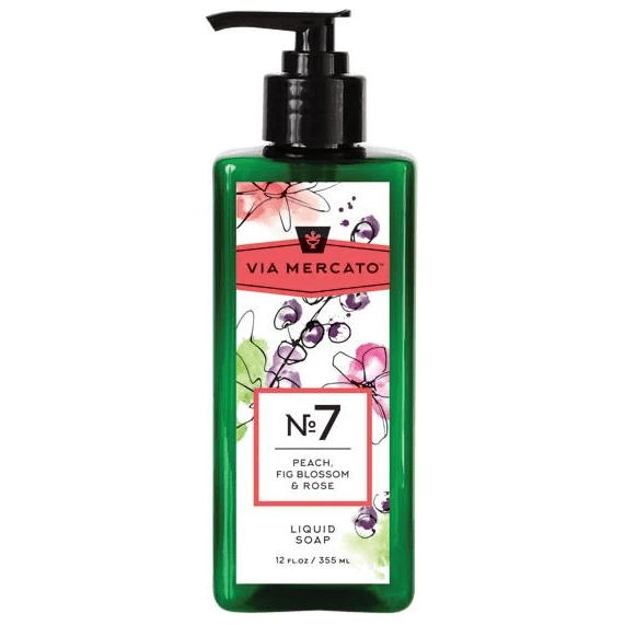 Via Mercato Via Mercato Nro. 7 Liquid Soap (Peach, Fig Blossom & Rose) 12oz Liquid Soap