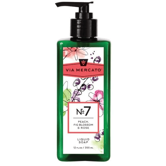 Via Mercato Nro. 7 Liquid Soap (Peach, Fig Blossom & Rose) 12oz
