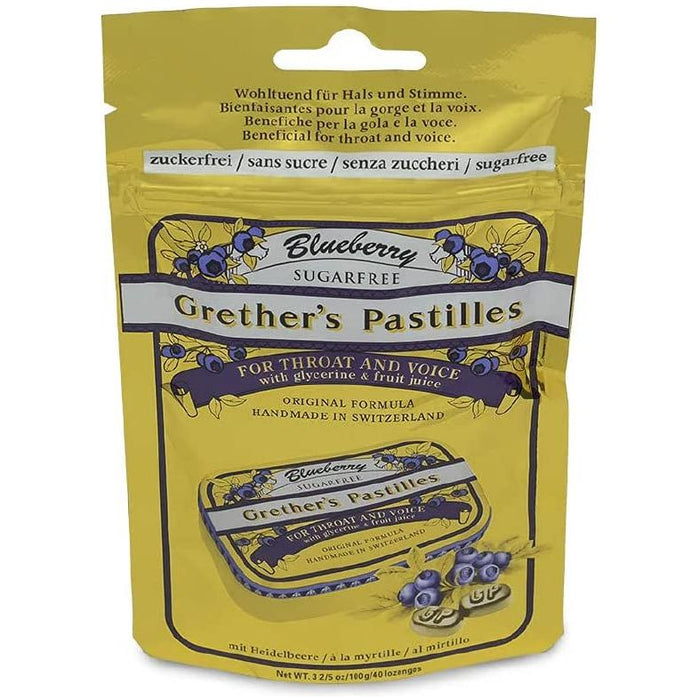Grether's Pastilles Blueberry Sugar Free Bag (44 Lozenges)