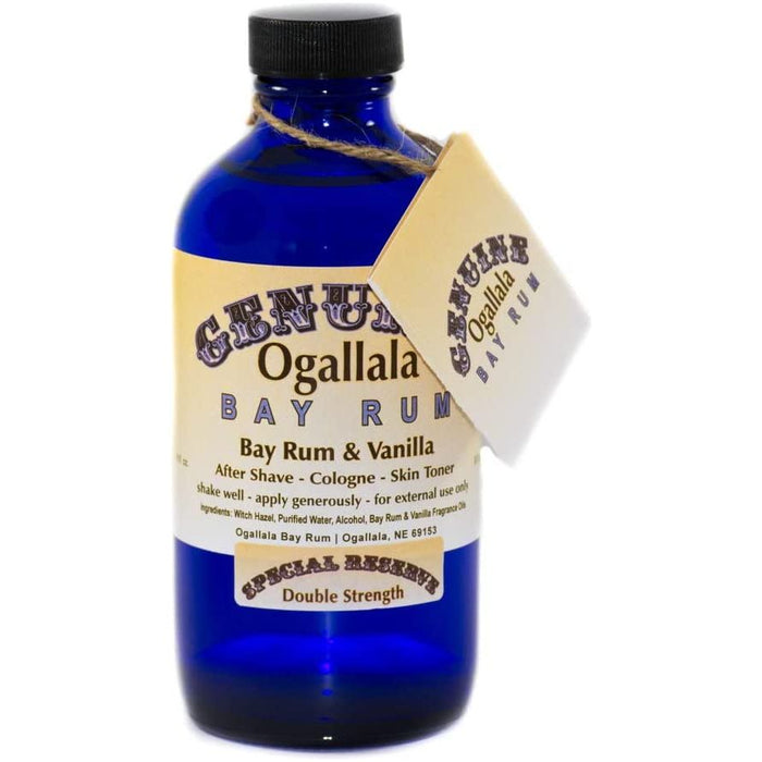 Ogallala Bay Rum & Vanilla Double Strength Special Reserve After Shave - Skin Toner 8 Oz