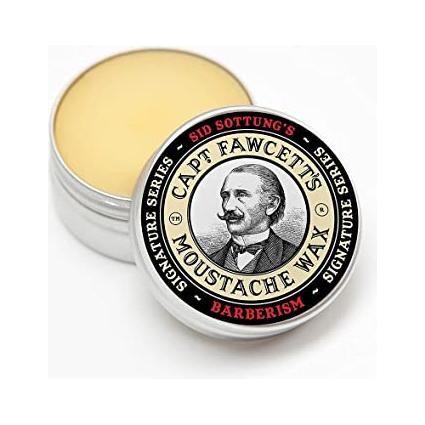 Captain Fawcett's Captain Fawcett's Gentlemans BIG PEAT Islay Malt Whisky Moustache Wax 15ml Shaving & Grooming Antique White