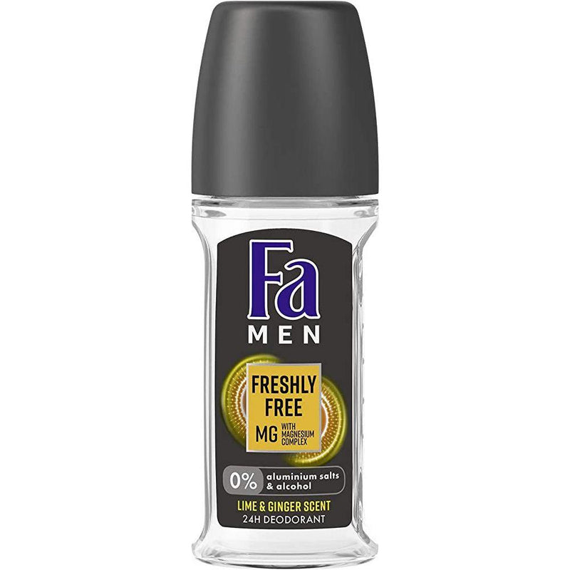 Fa Fa Men Freshly Free Mg Lime & Ginger Deodorant Roll-On 50ml Personal Care