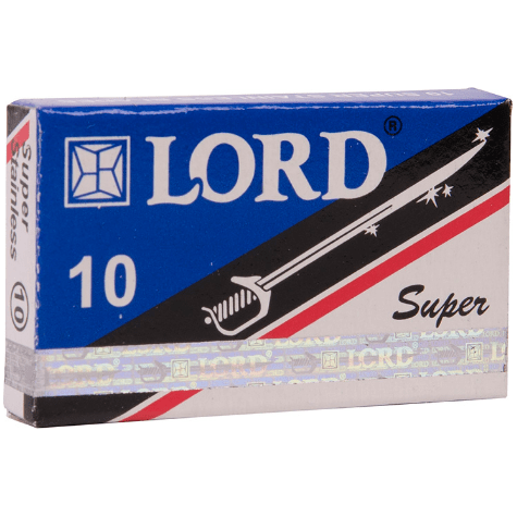 Lord Lord Super Stainless Double Edge Razor Blades, 10 Blades Razor Blades Midnight Blue