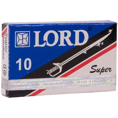 Lord Super Stainless Double Edge Razor Blades, 10 Blades
