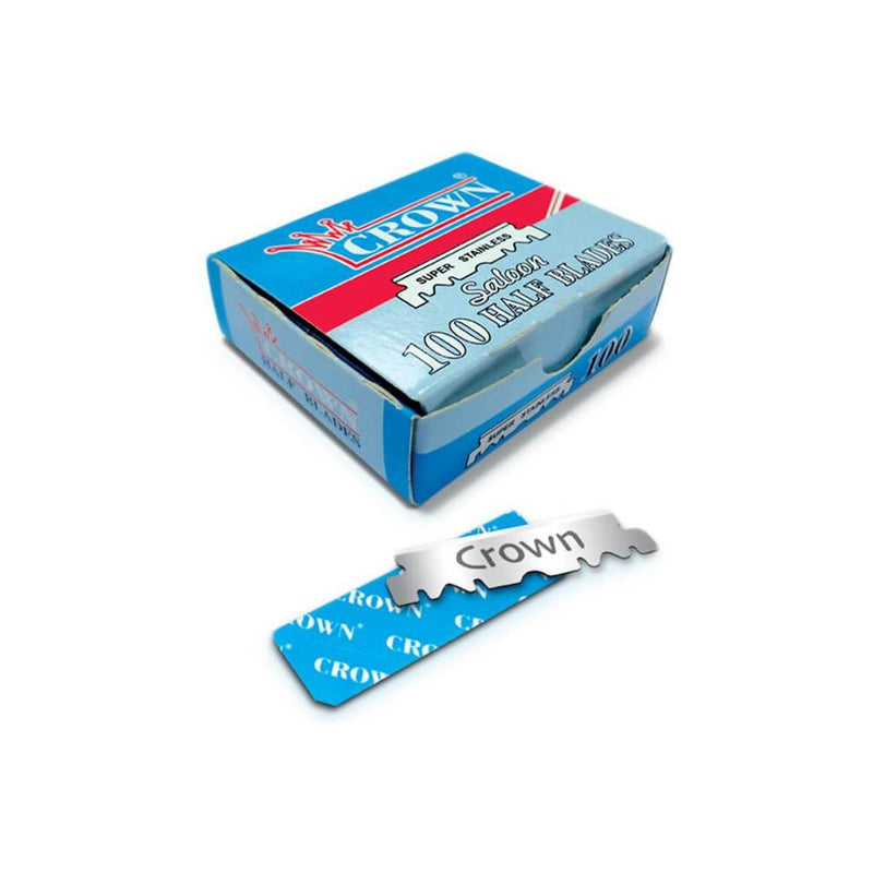 Crown Crown Super Shaving Blades Razor Single Edge Half Straight Barber  100 Blades Shaving & Grooming