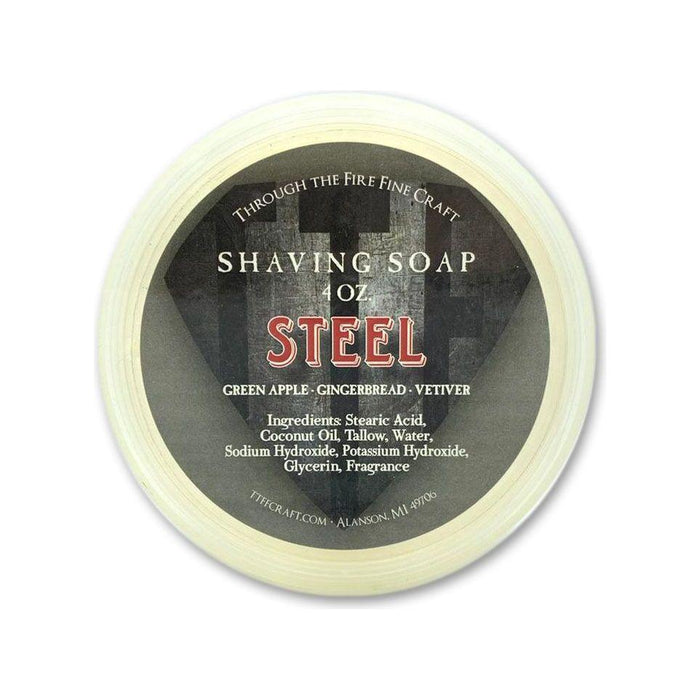 Through the Fire Fine Craft Steel Shaving Soap 4 Oz