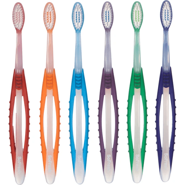 SoFresh Sofresh Soft Toothbrush Wide Grip With Flossing Bristles Toothbrush